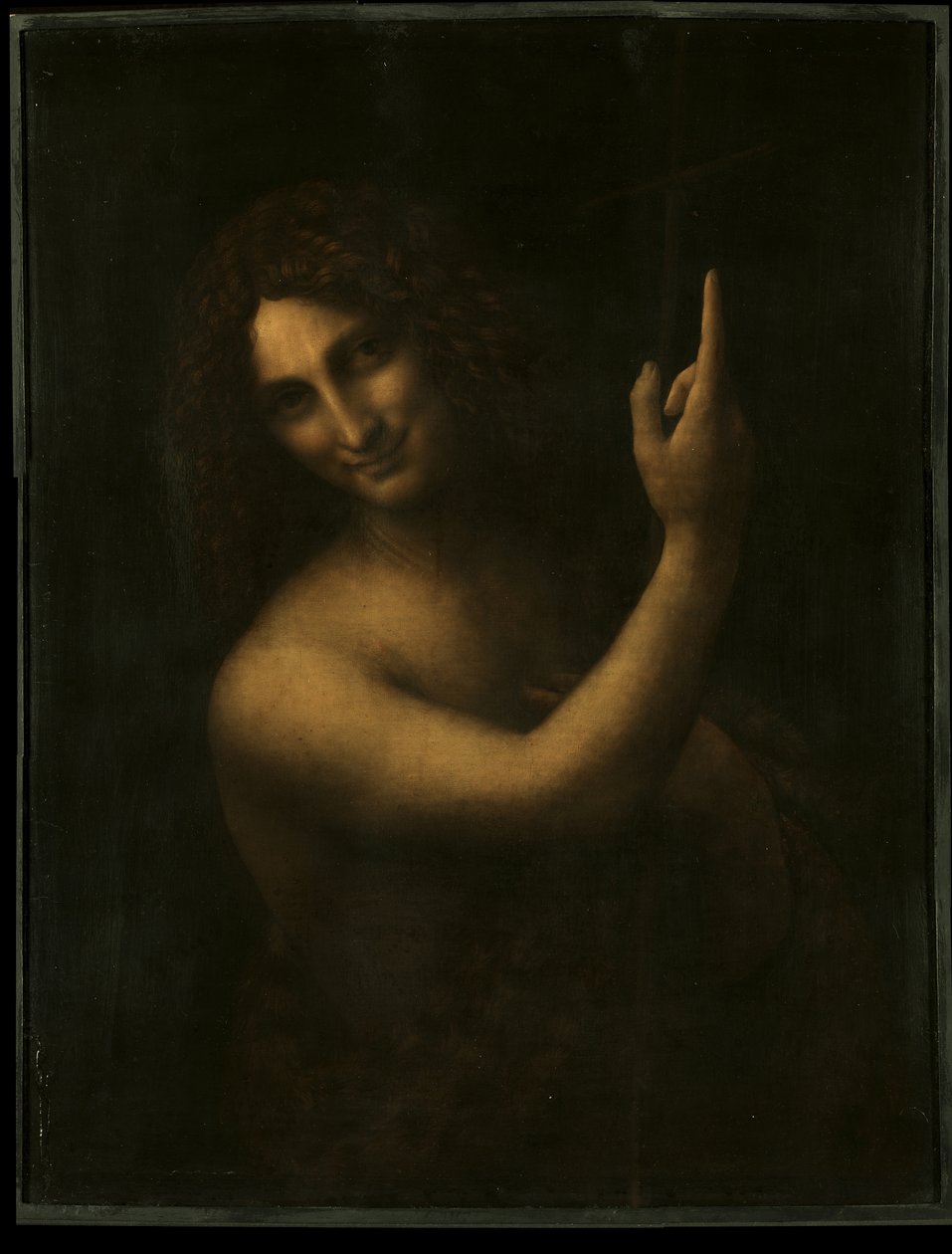 Heilige Johannes de Doper door Leonardo da Vinci