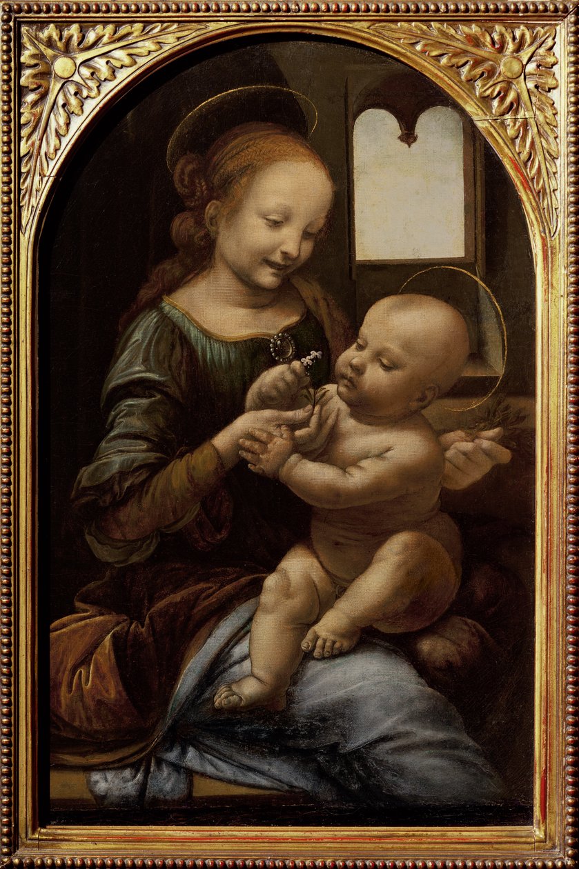 Madonna met een Bloem, of Madonna Benois, c.1478 door Leonardo da Vinci