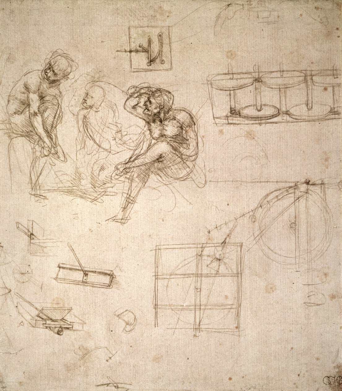 Studies van Figuren en van Machines door Leonardo da Vinci