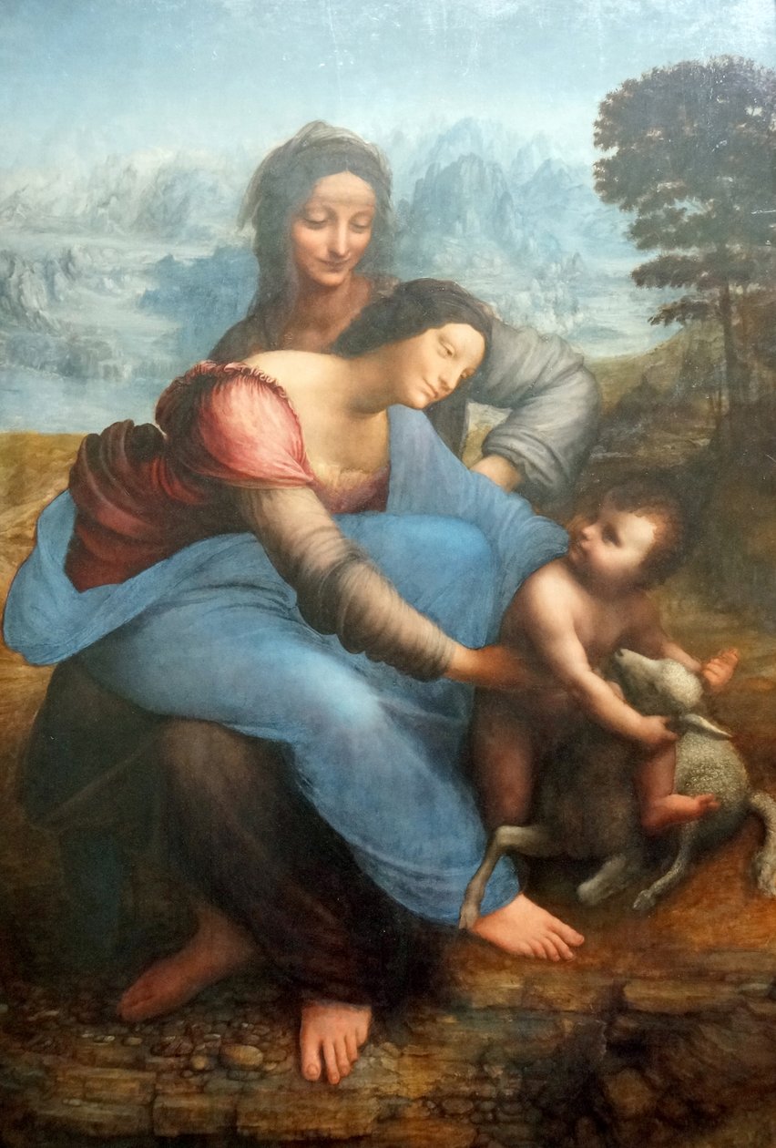 De Maagd en het Kind met Sint Anna door Leonardo da Vinci