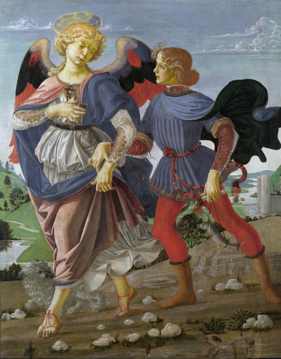 Tobias en de Engel door Leonardo da Vinci