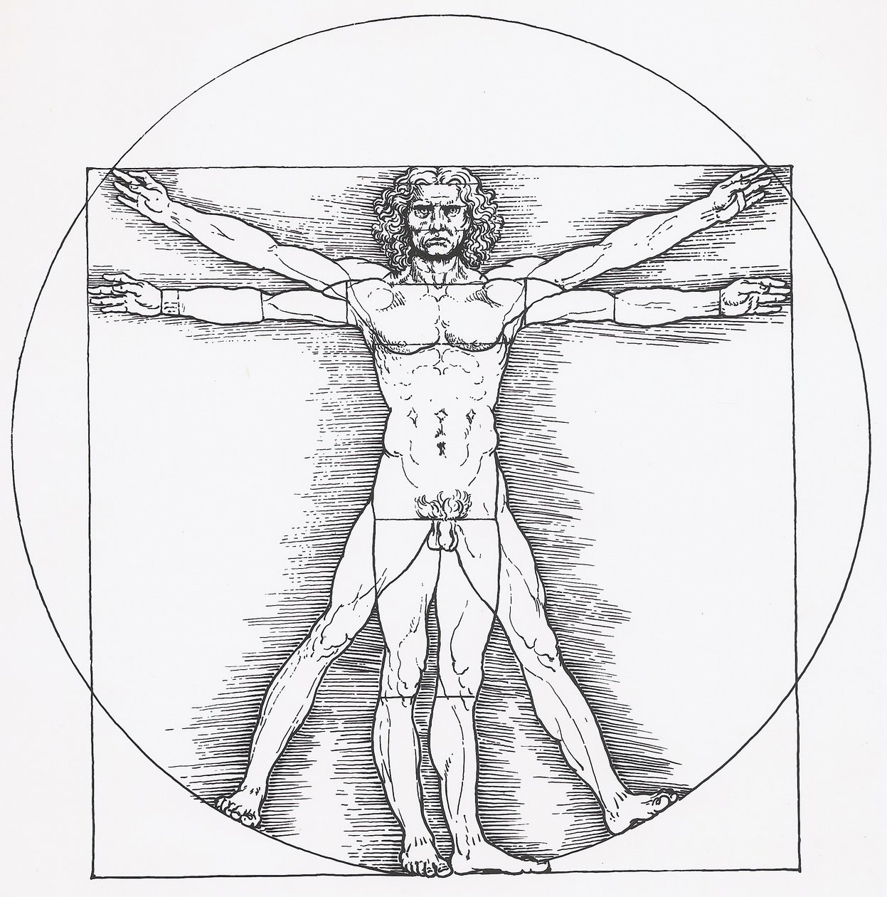 Vitruviaanse Man door Leonardo da Vinci