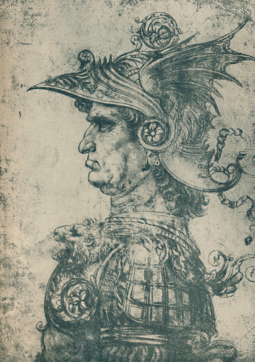 Een Condottiere, 1480, 1932 door Leonardo da Vinci