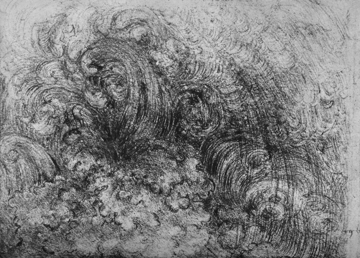 Zondvloed, c1480 1945 door Leonardo da Vinci