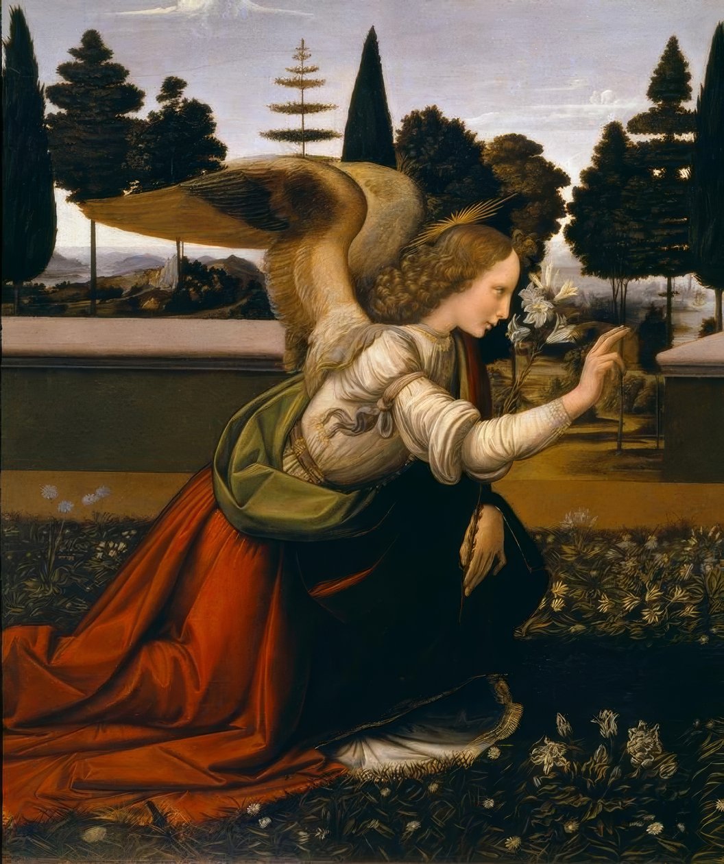 De Verkondiging door Leonardo da Vinci
