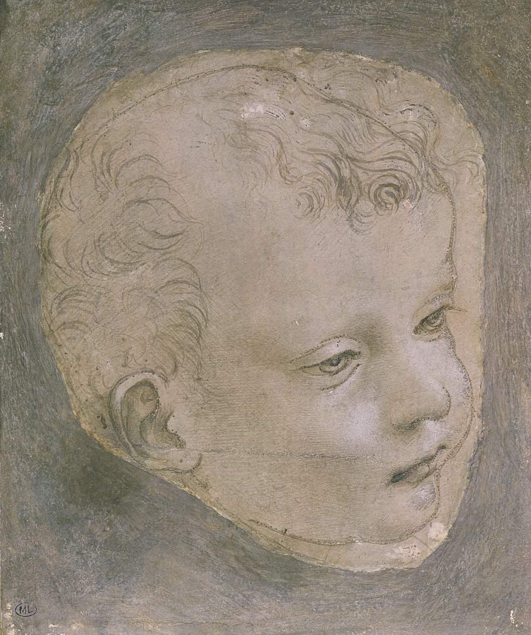 Hoofd van een Kind door Leonardo da Vinci