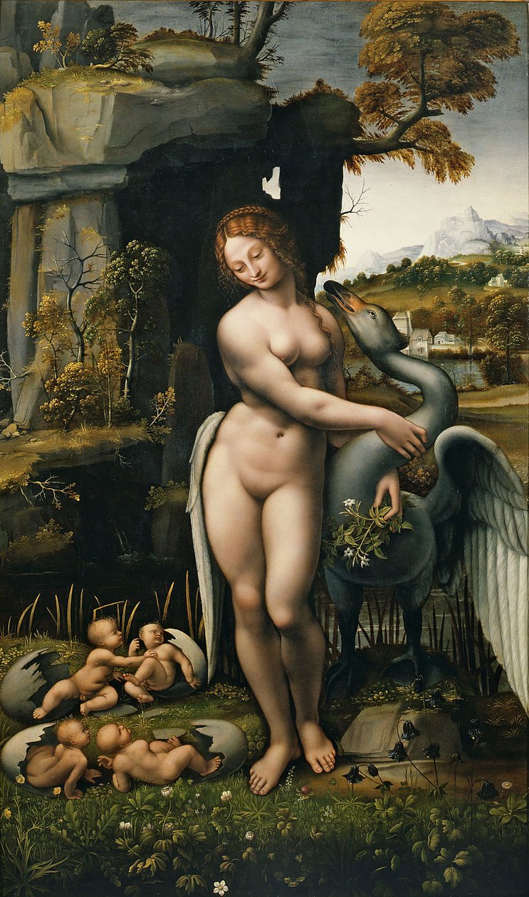 Leda en de Zwaan door Leonardo da Vinci,