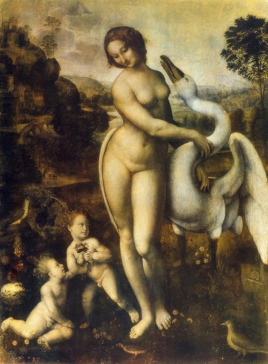 Leda met de zwaan door Leonardo da Vinci