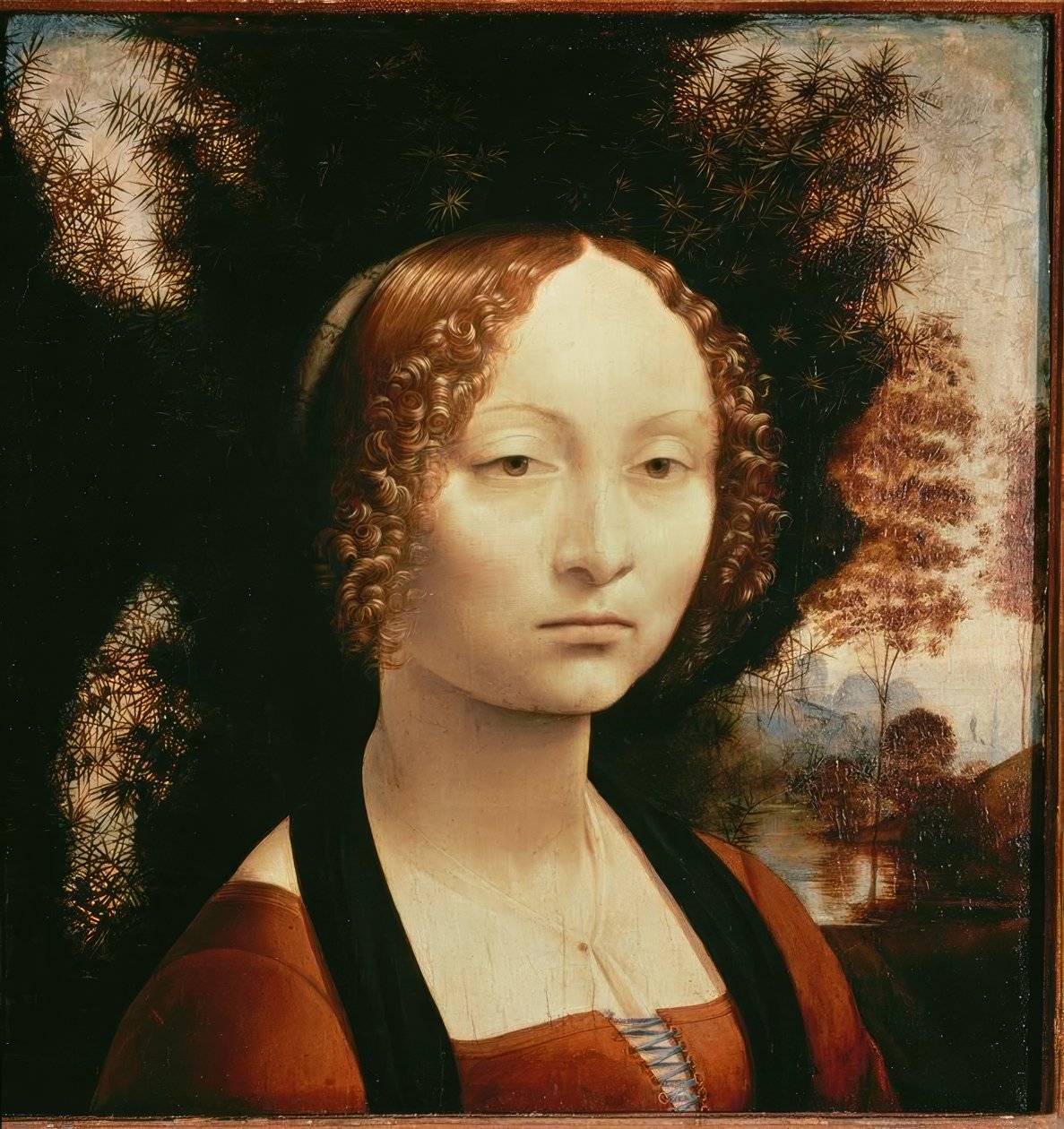 Portret van Ginevra Benci door Leonardo da Vinci