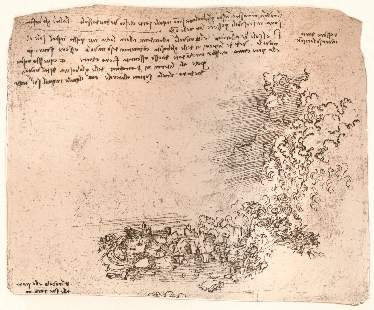 Weergave van natuurlijke verschijnselen, ca. 1472-ca. 1519, 1883 door Leonardo da Vinci