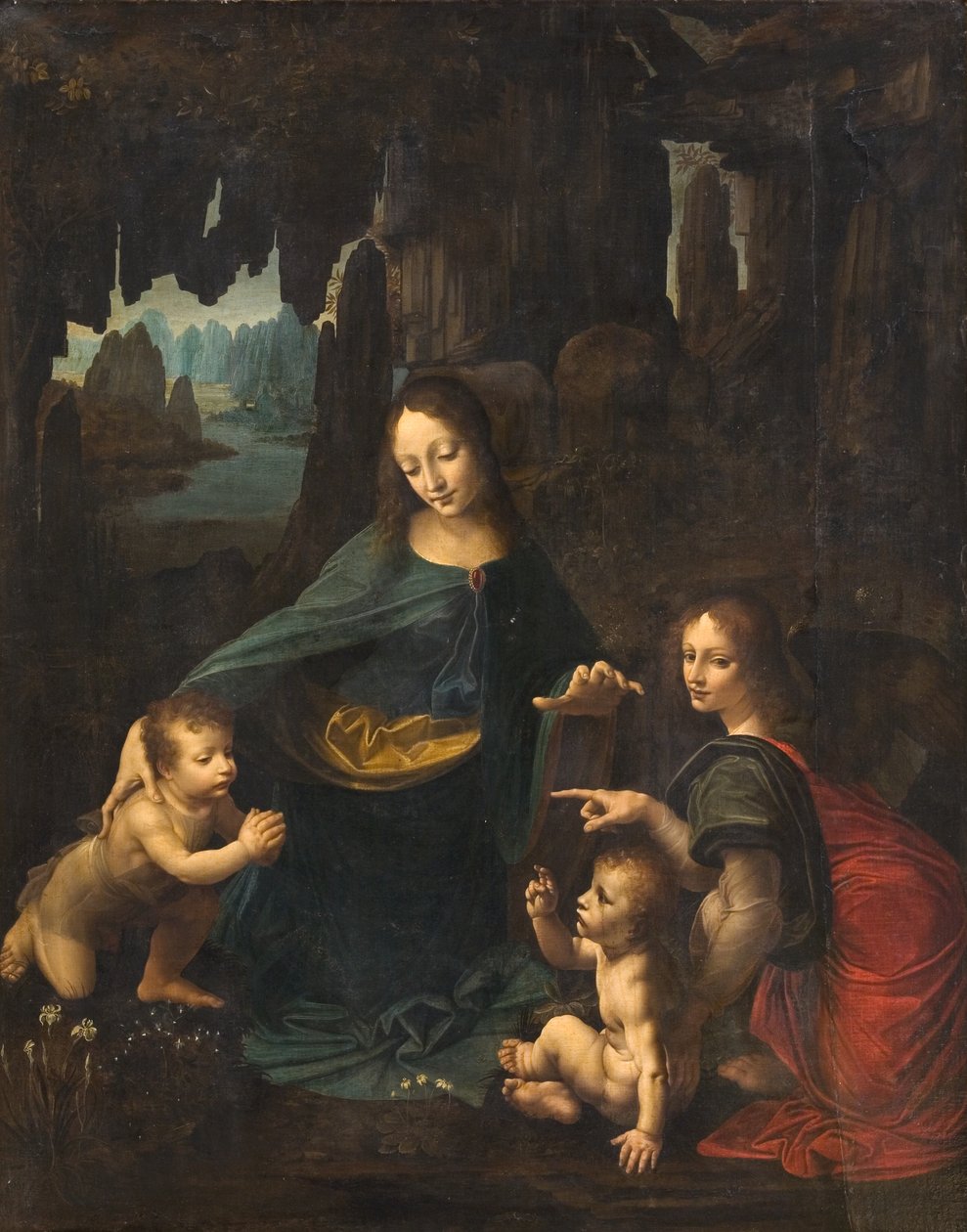 De Maagd van de Rotsen door Leonardo da Vinci