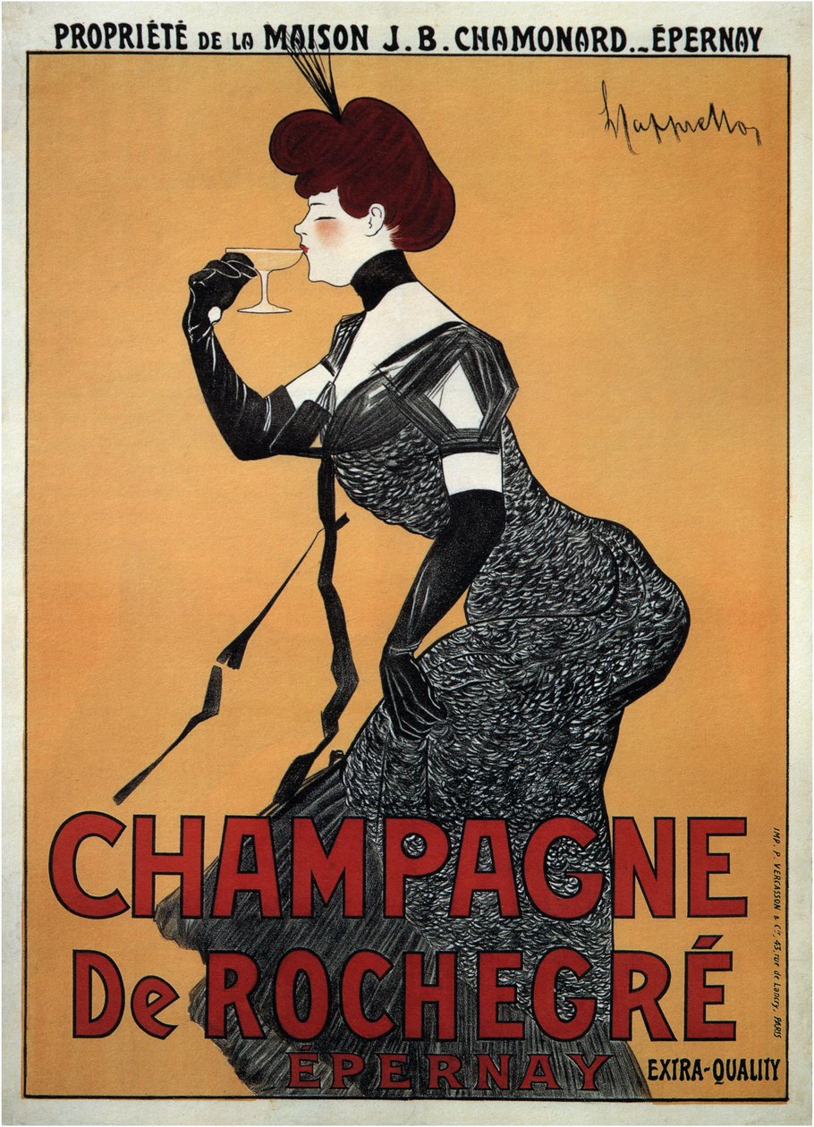 Champagne de Rochegre (poster) door Leonetto Cappiello
