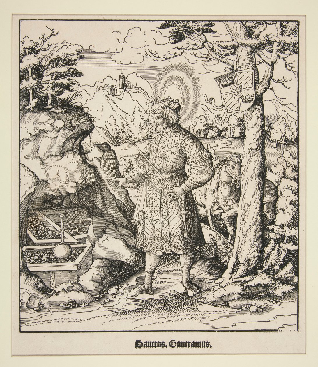 Sint Guntramus door Leonhard Beck