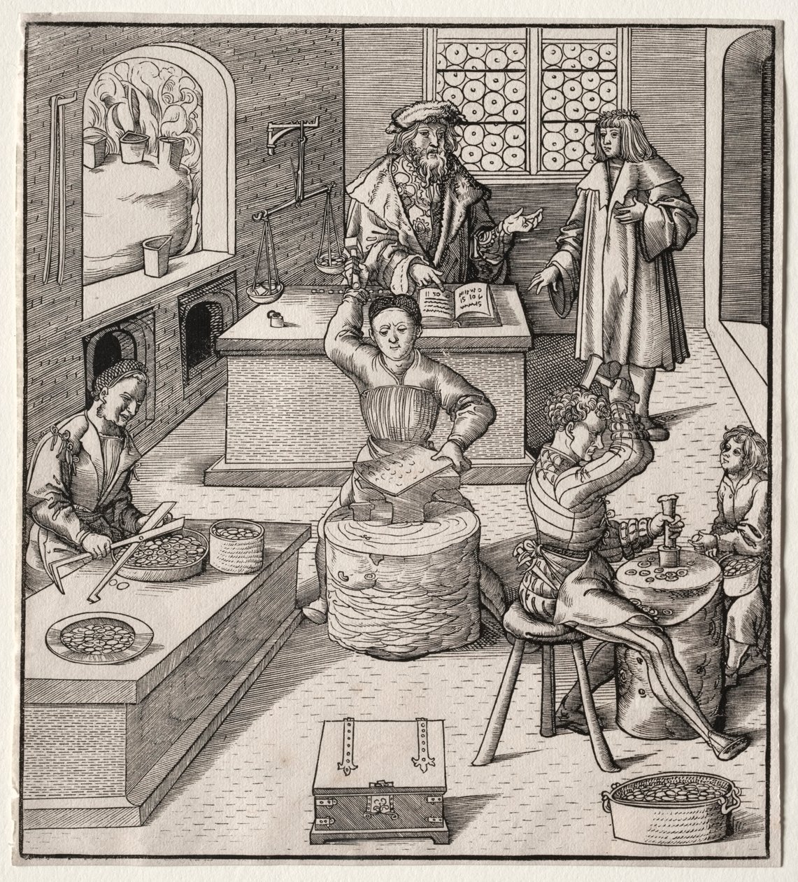 Jonge Maximiliaan in de munt door Leonhard Beck