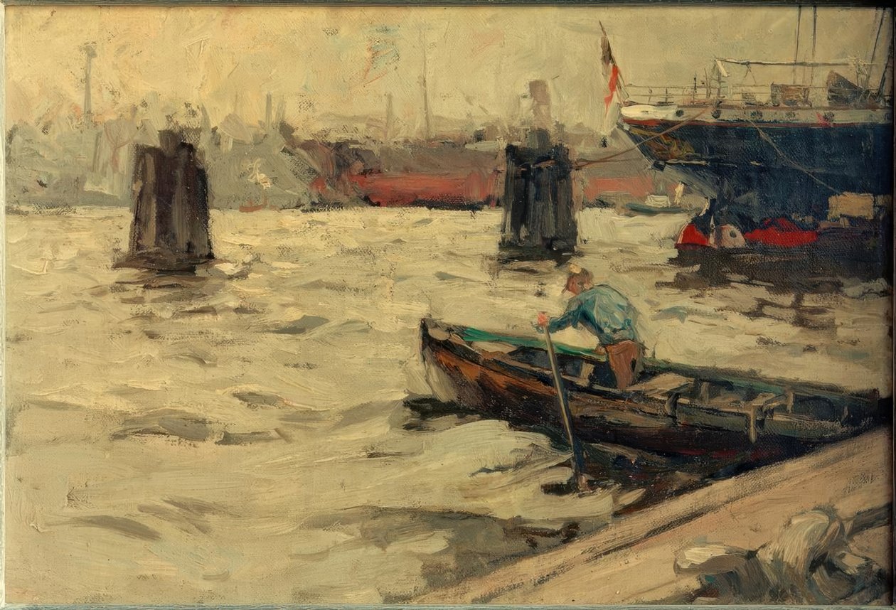 Vrachtschip bij de dukdalf door Leonhard Sandrock