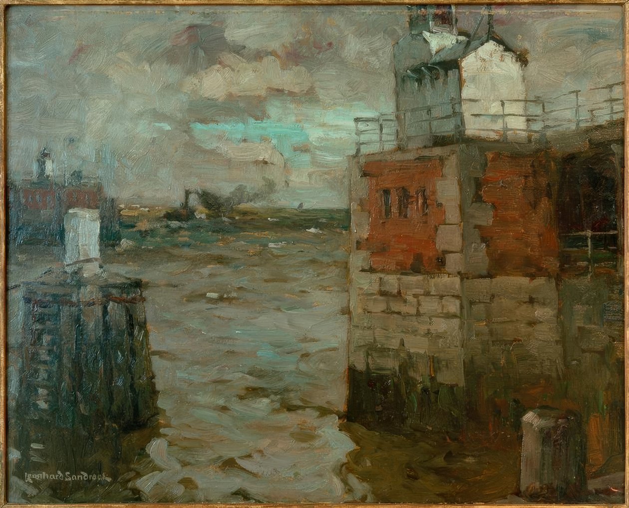 Hafenausfahrt (Cuxhaven) door Leonhard Sandrock