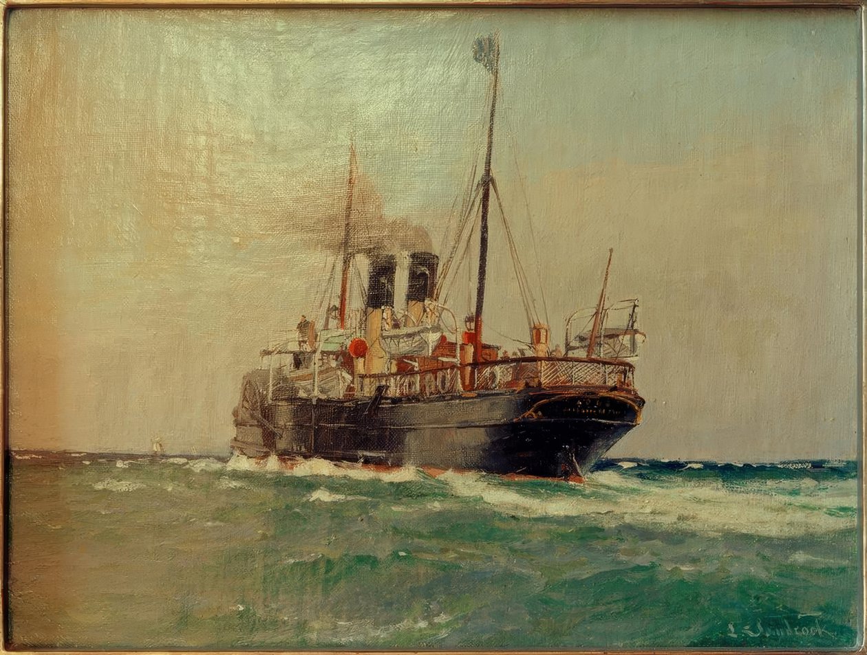 Raderstoomboot door Leonhard Sandrock