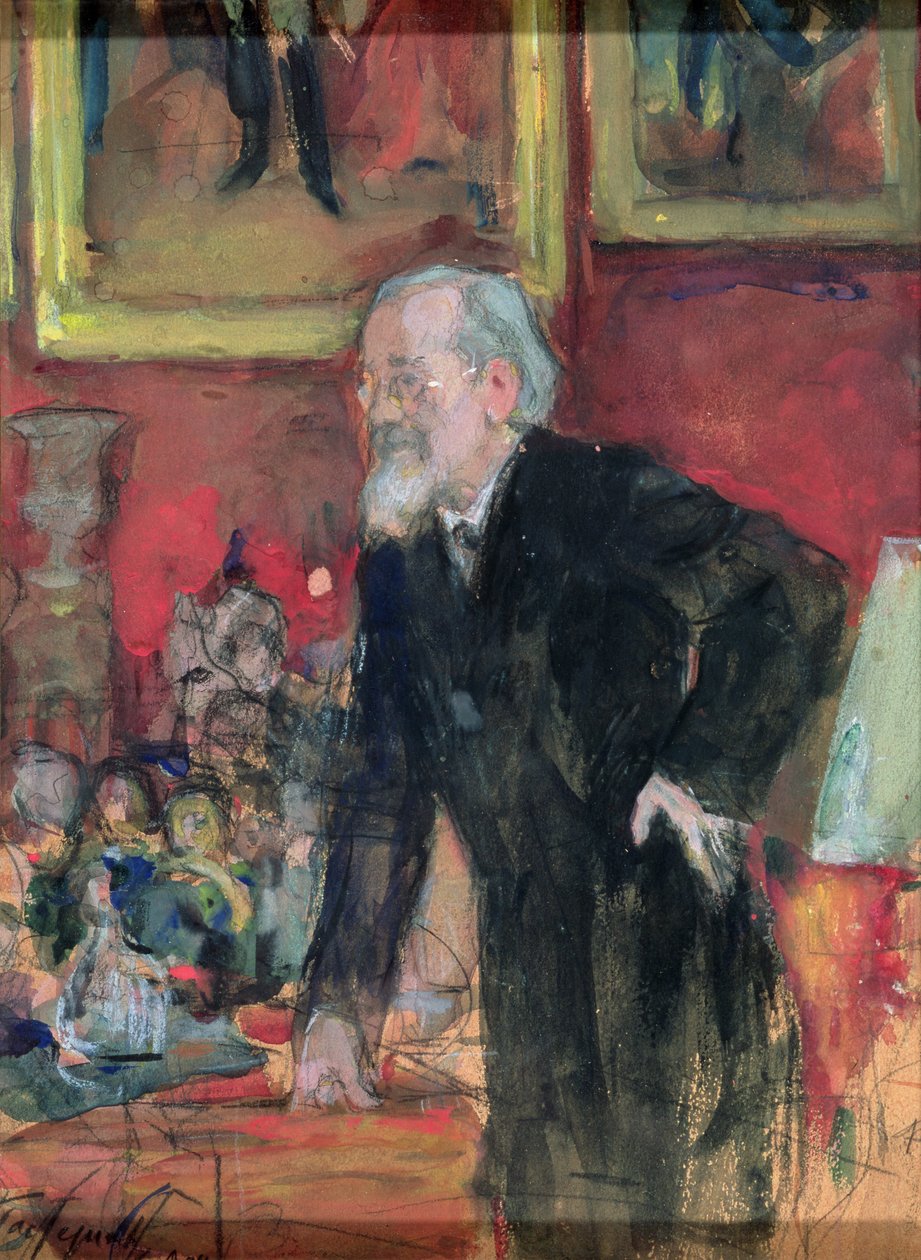 Portret van V.O. Klyuchevsky (1841-1911) 1908 door Leonid Osipovic Pasternak