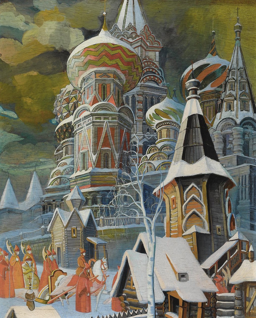 Sint-Basiliuskathedraal door Leonid Mikhaylovich Brailovsky