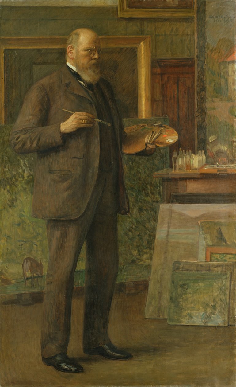 Zelfportret, 1906 door Leopold Karl Walter von Kalckreuth