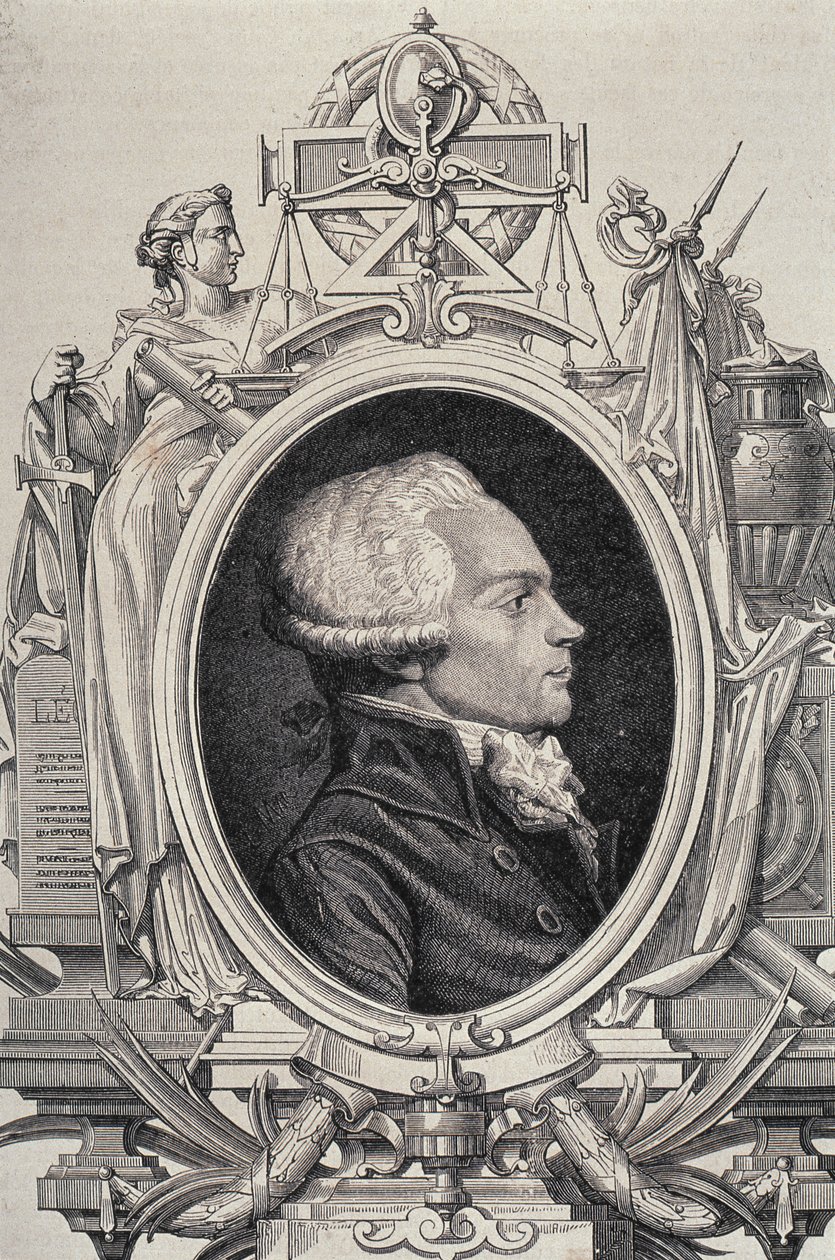 Portret van Maximilien de Robespierre (1758-94) door Leopold Mar