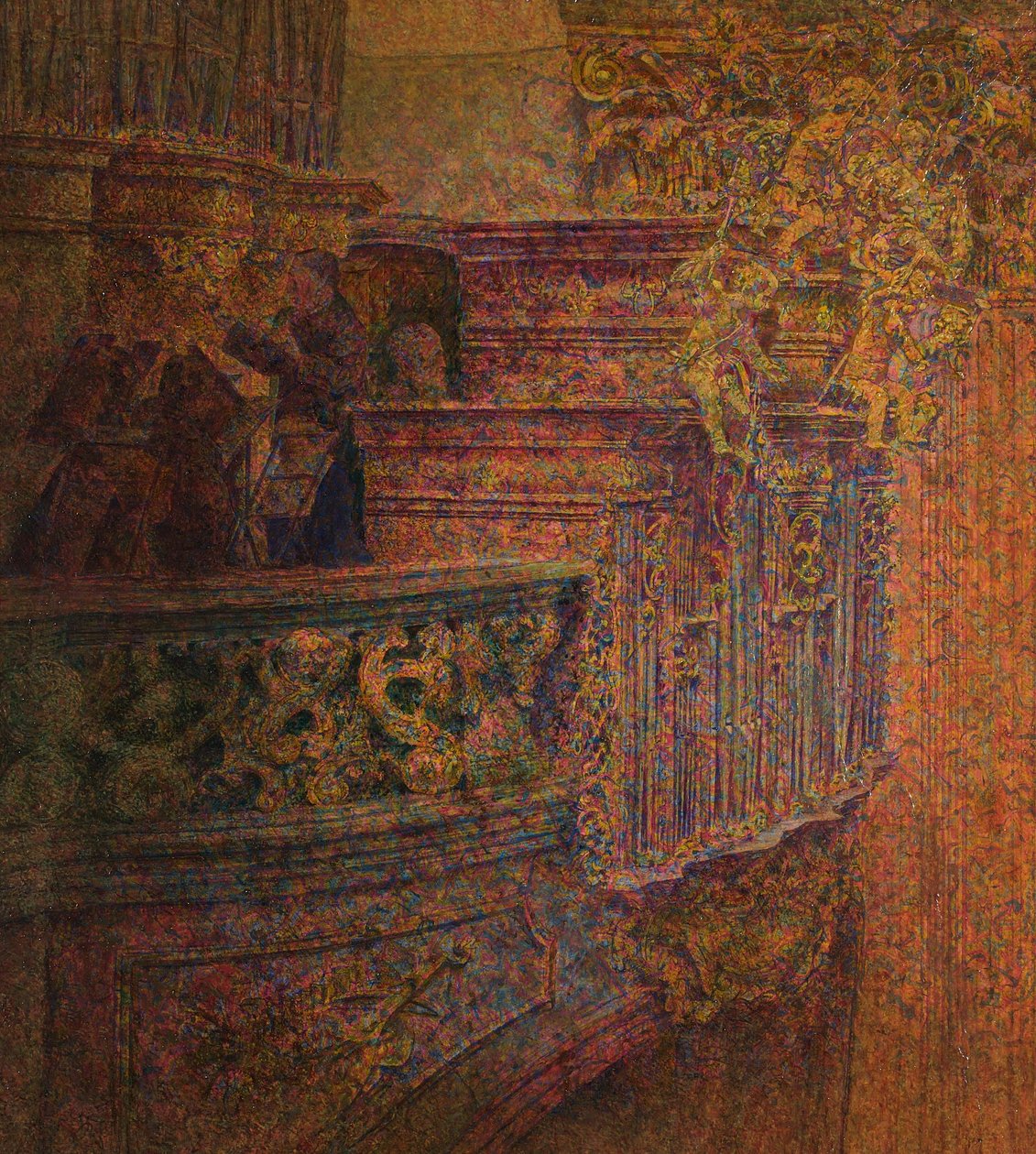 Kerk in de Abdij van Melk door Leopold Blauensteiner