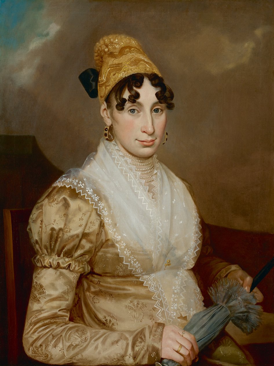 Dame met gouden kap door Leopold Blonder
