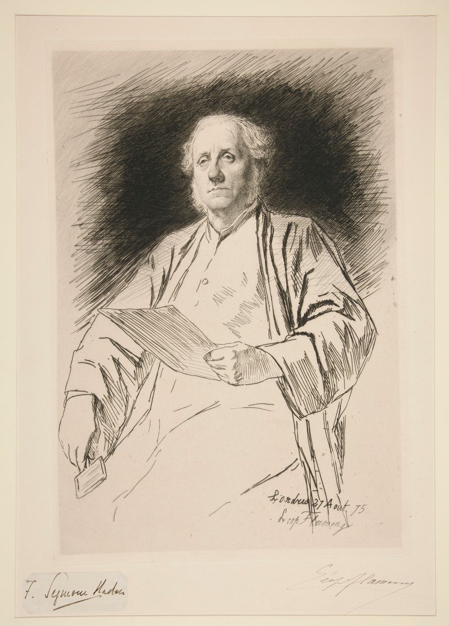 Portret van Seymour Haden door Leopold Flameng