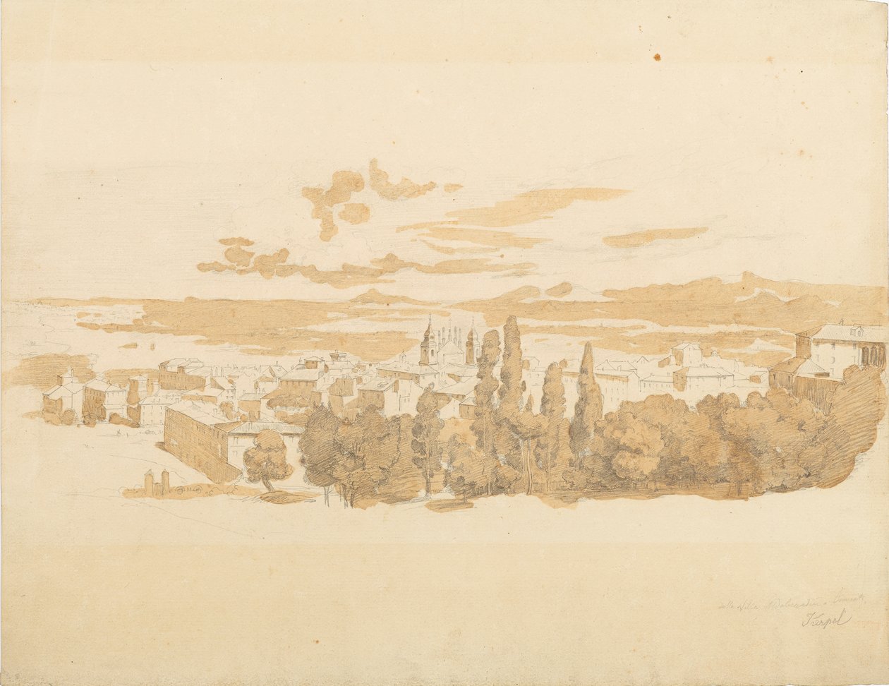 Uitzicht op Frascati door Leopold Kerpel