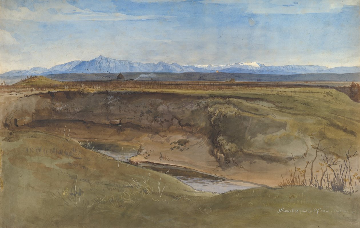 Landschap bij Rome door Leopold Venus