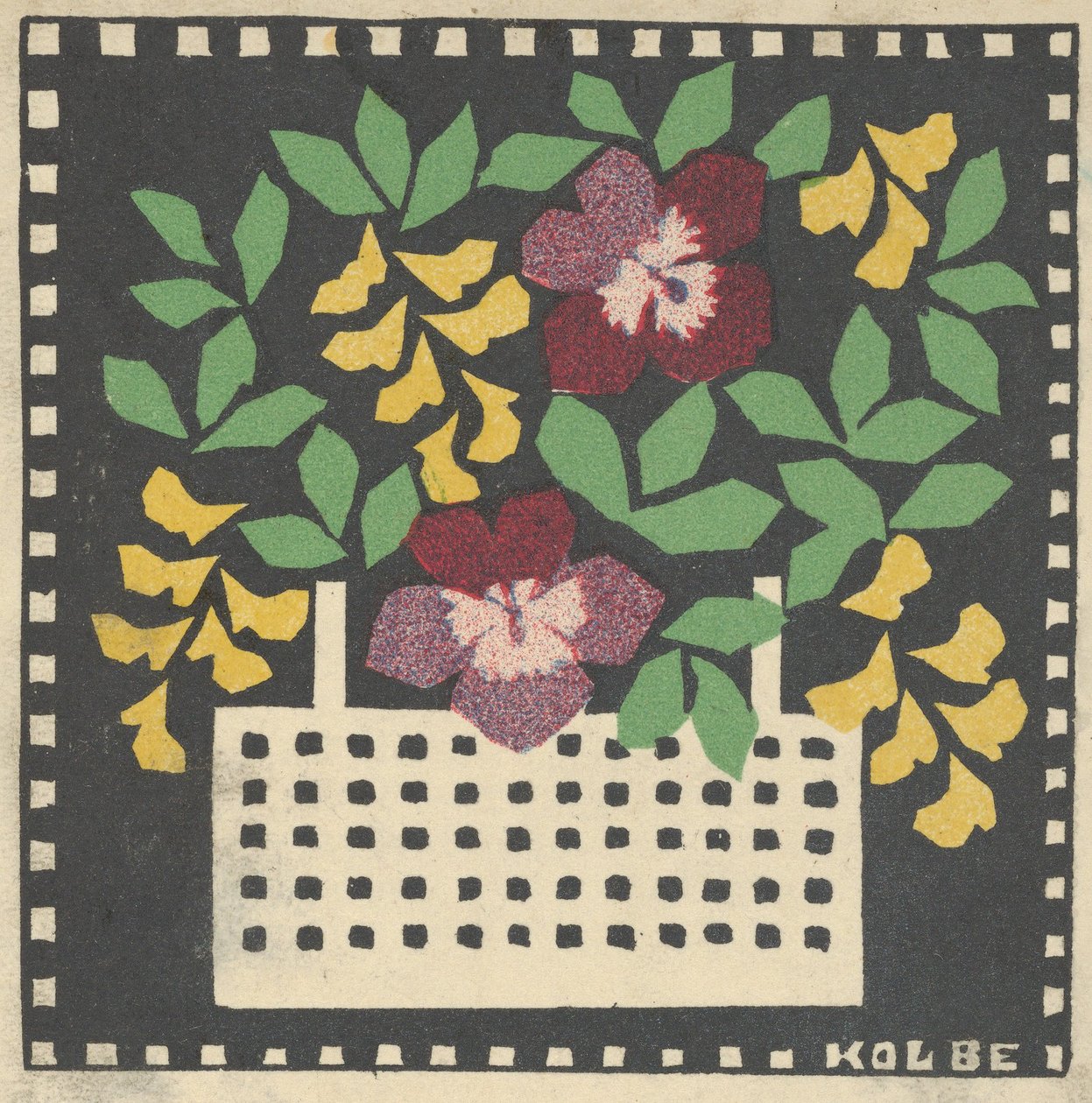 Mand met bloemen, 1907 door Leopoldine Kolbe