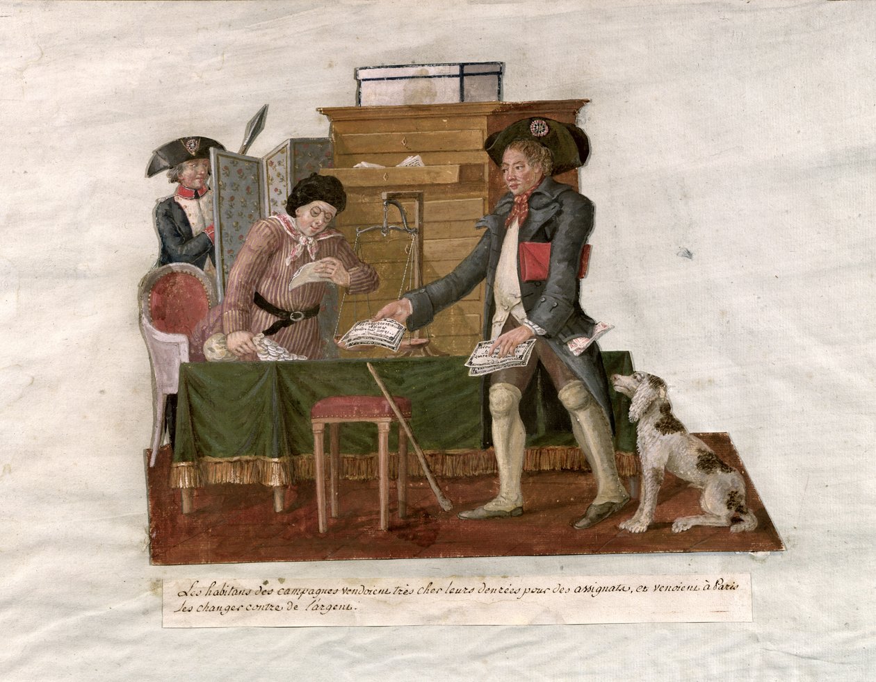 Fol.55 Landelijke mensen en de geldwisselaar door Lesueur Brothers
