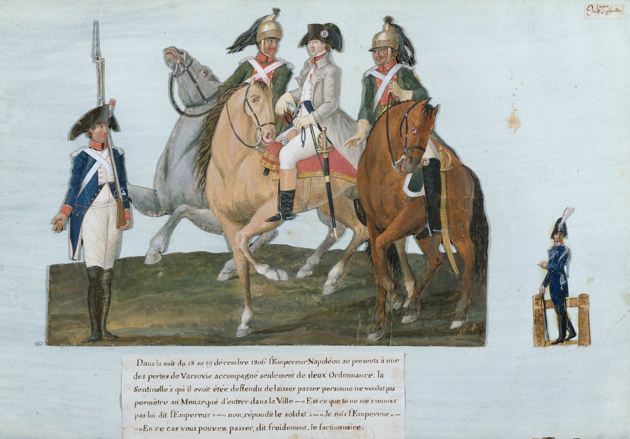 Napoleon Bonaparte (1769-1821) en de Varsoviaanse Wacht door Lesueur Brothers