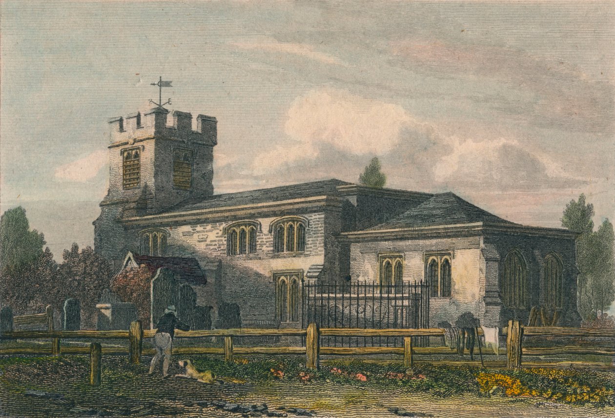 Finchley Church, Middlesex, 1815 door Letitia Byrne