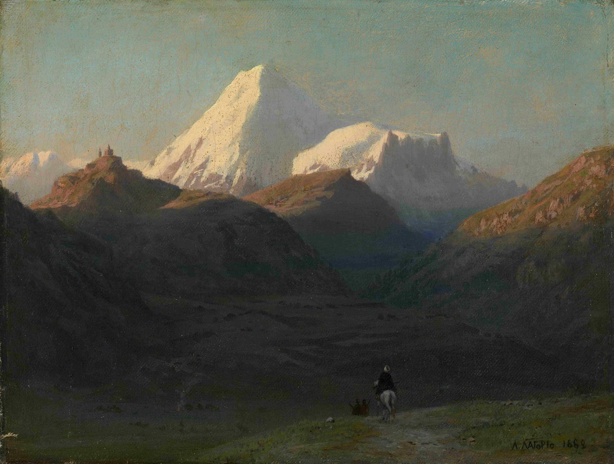 Berglandschap, 1868 door Lev Felixovich Lagorio