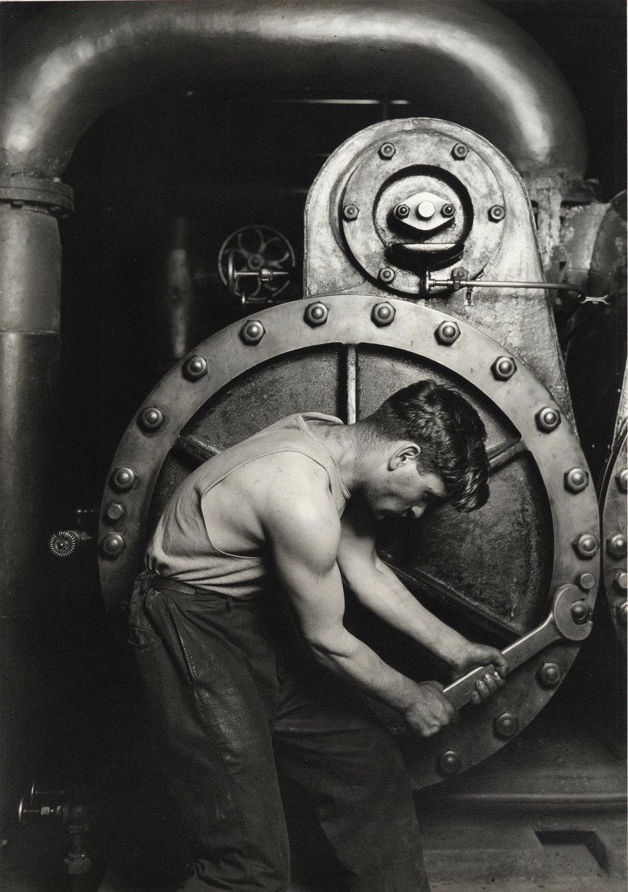 Krachtcentrale Monteur door Lewis Wickes Hine