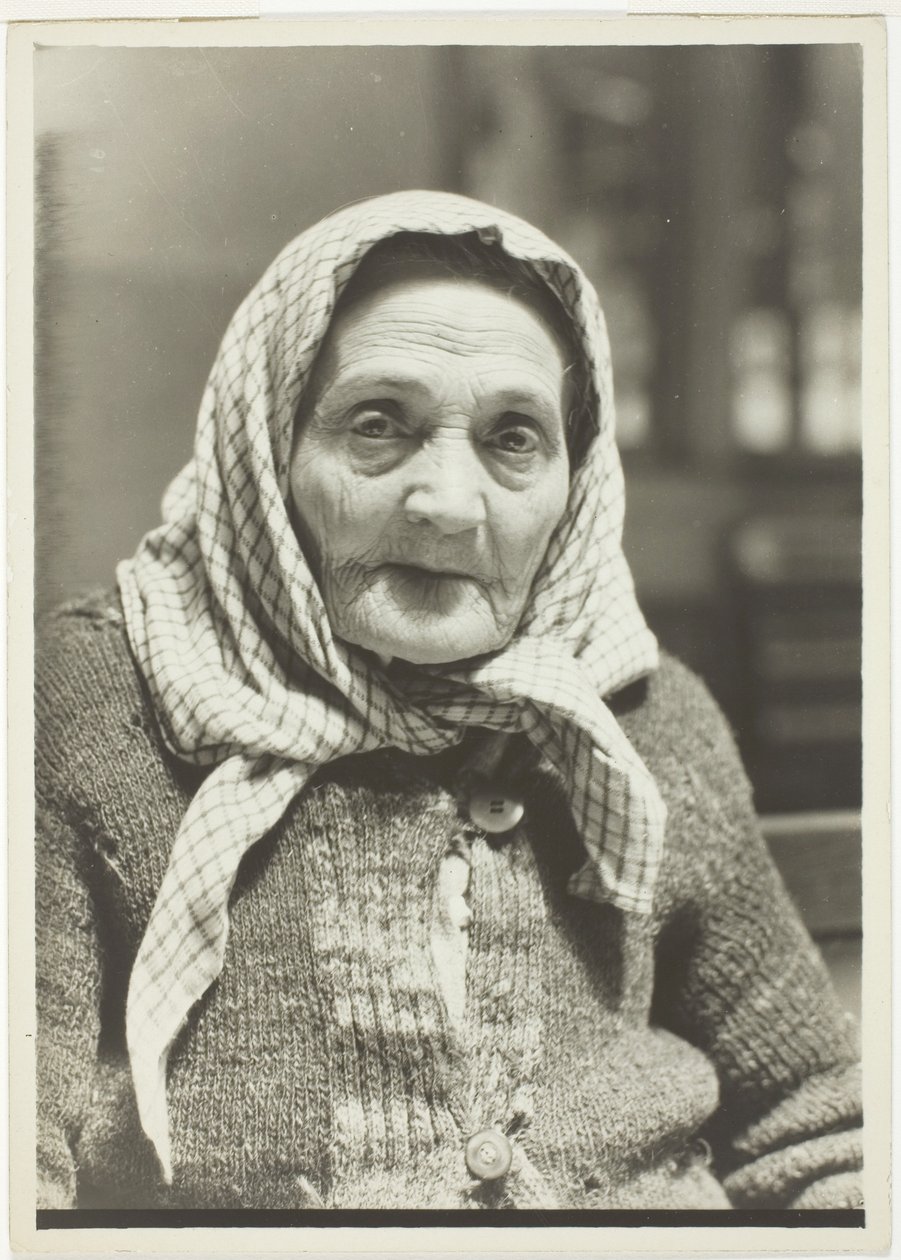 Joodse grootmoeder, Ellis Island door Lewis Wickes Hine