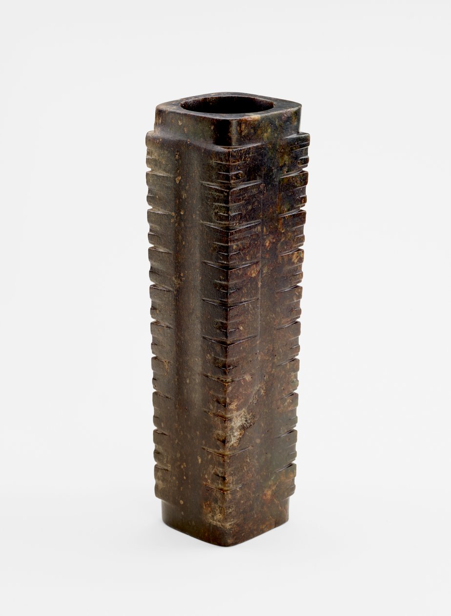 Tien-laags buis met maskers, ca. 3300-2250 v.Chr. door Liangzhu culture