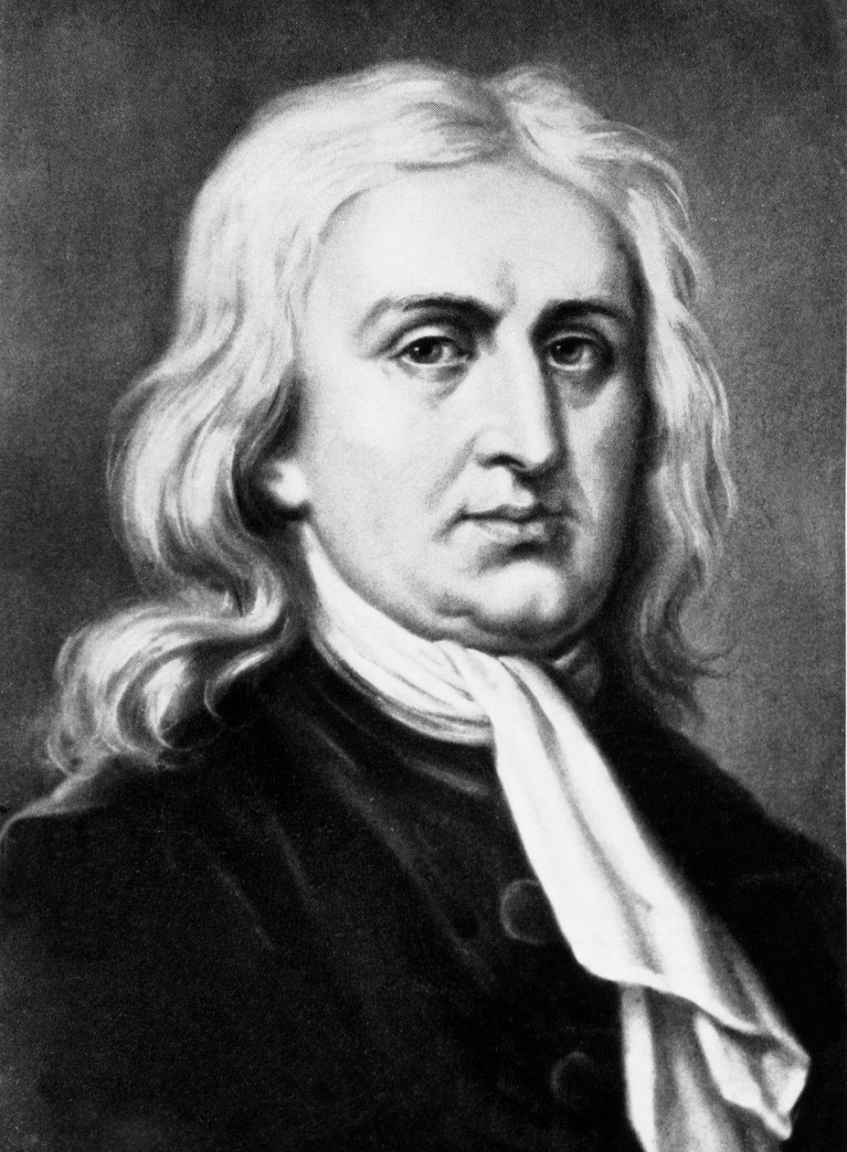 Sir Isaac Newton (zwart-wit foto) door Unbekannt Unbekannt