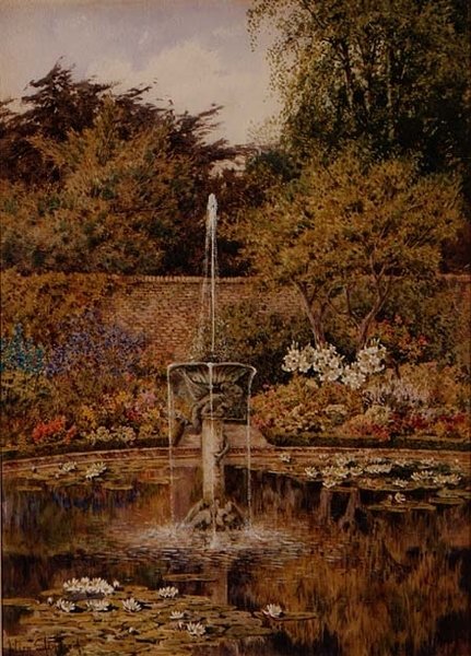 Een oude watertuin door Lilian Stannard