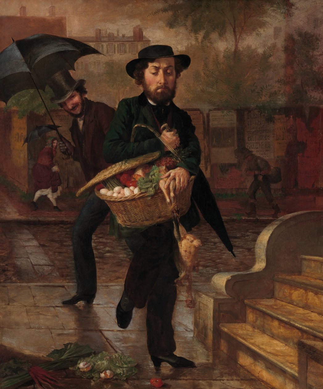 Jonge echtgenoot, eerste boodschappen, 1854 door Lilly Martin Spencer