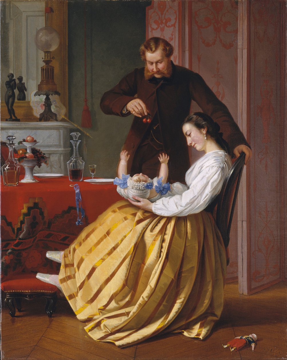 Gesprekstuk, ca. 1851-52 door Lilly Martin Spencer