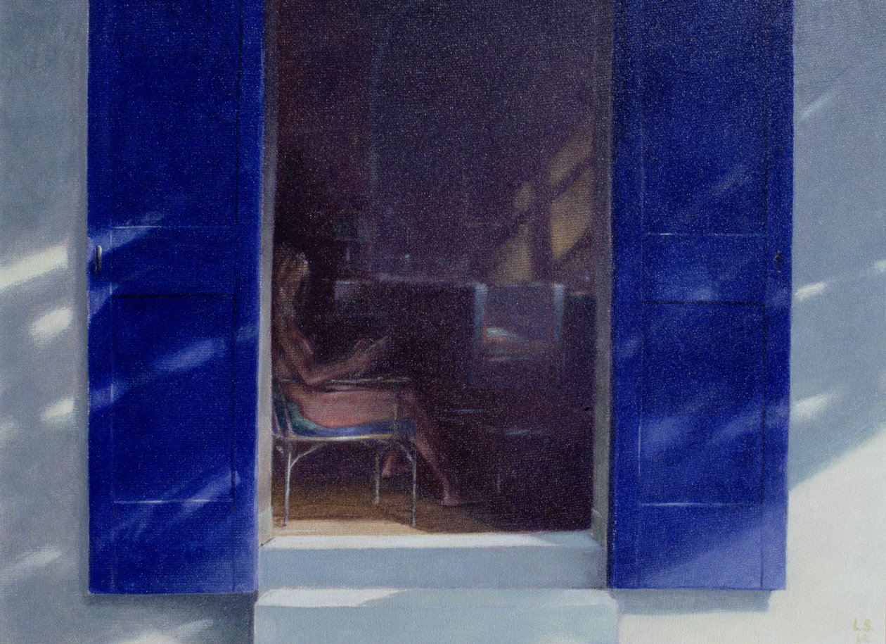 Blauwe luiken, 1985 door Lincoln Seligman