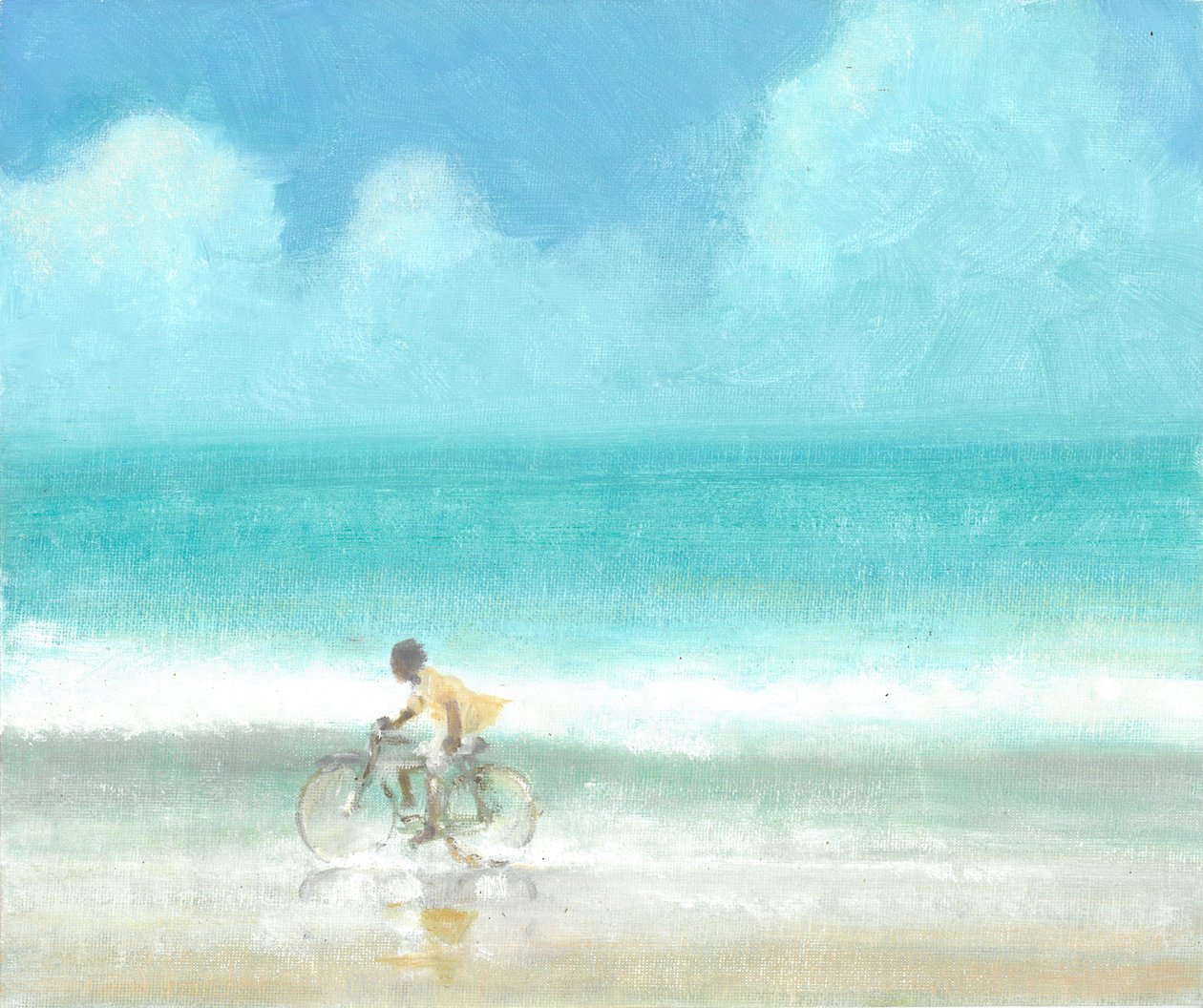 Jongen op fiets door Lincoln Seligman