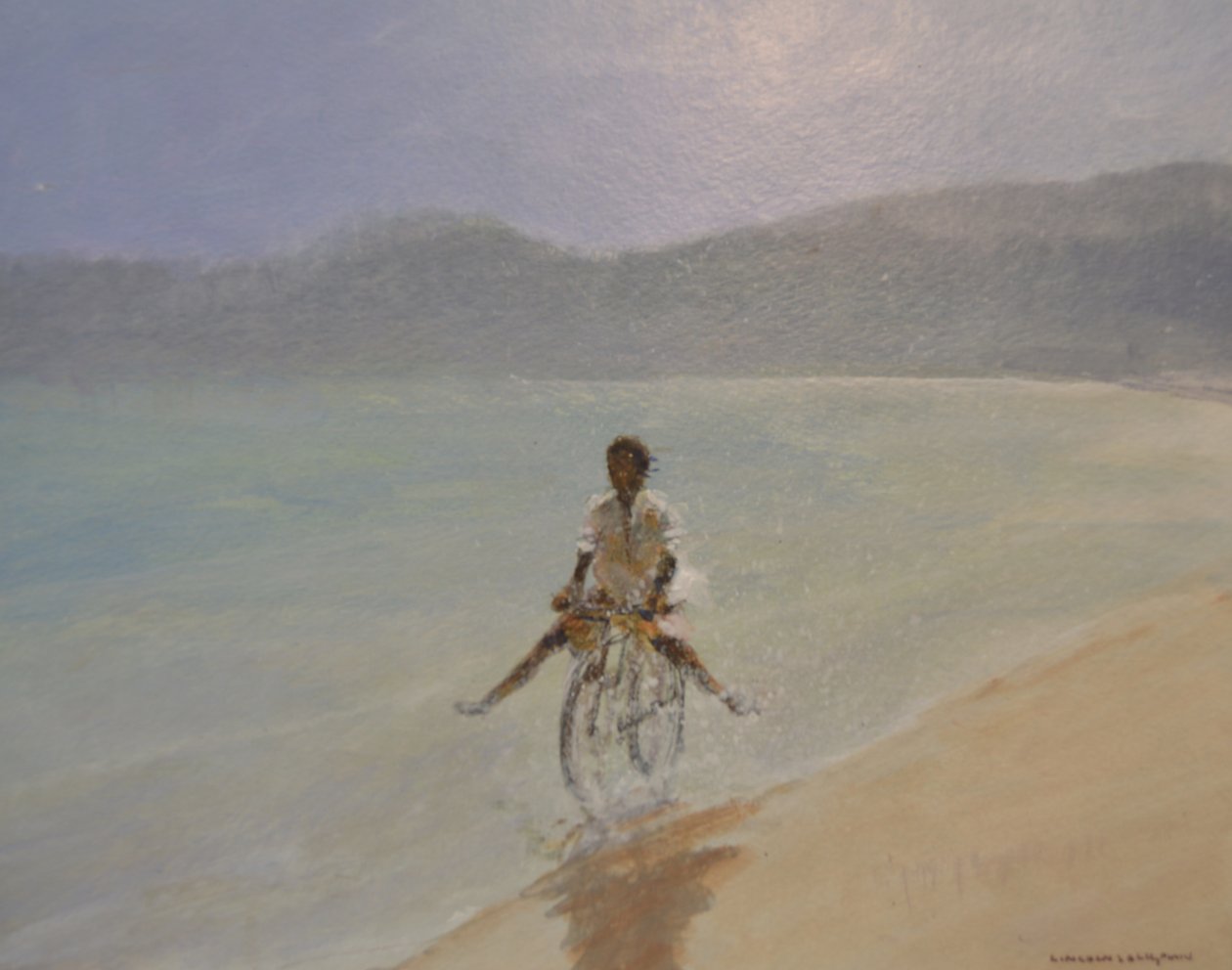 Jongen op een fiets door Lincoln Seligman