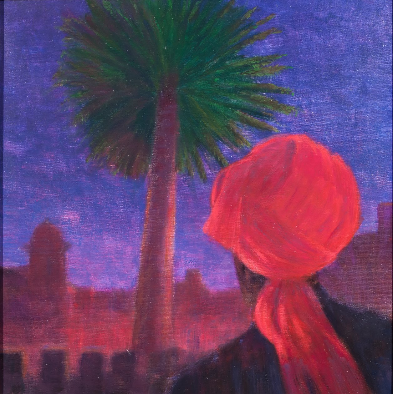 Rode tulband, schemering, Jodhpur, 2012 door Lincoln Seligman