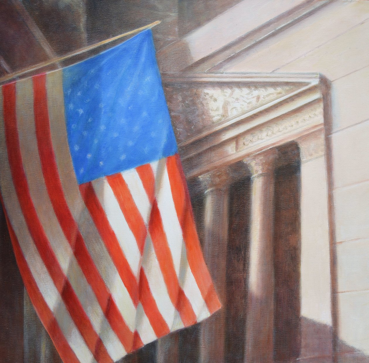 Stars & Stripes, N.Y. Beurs door Lincoln Seligman