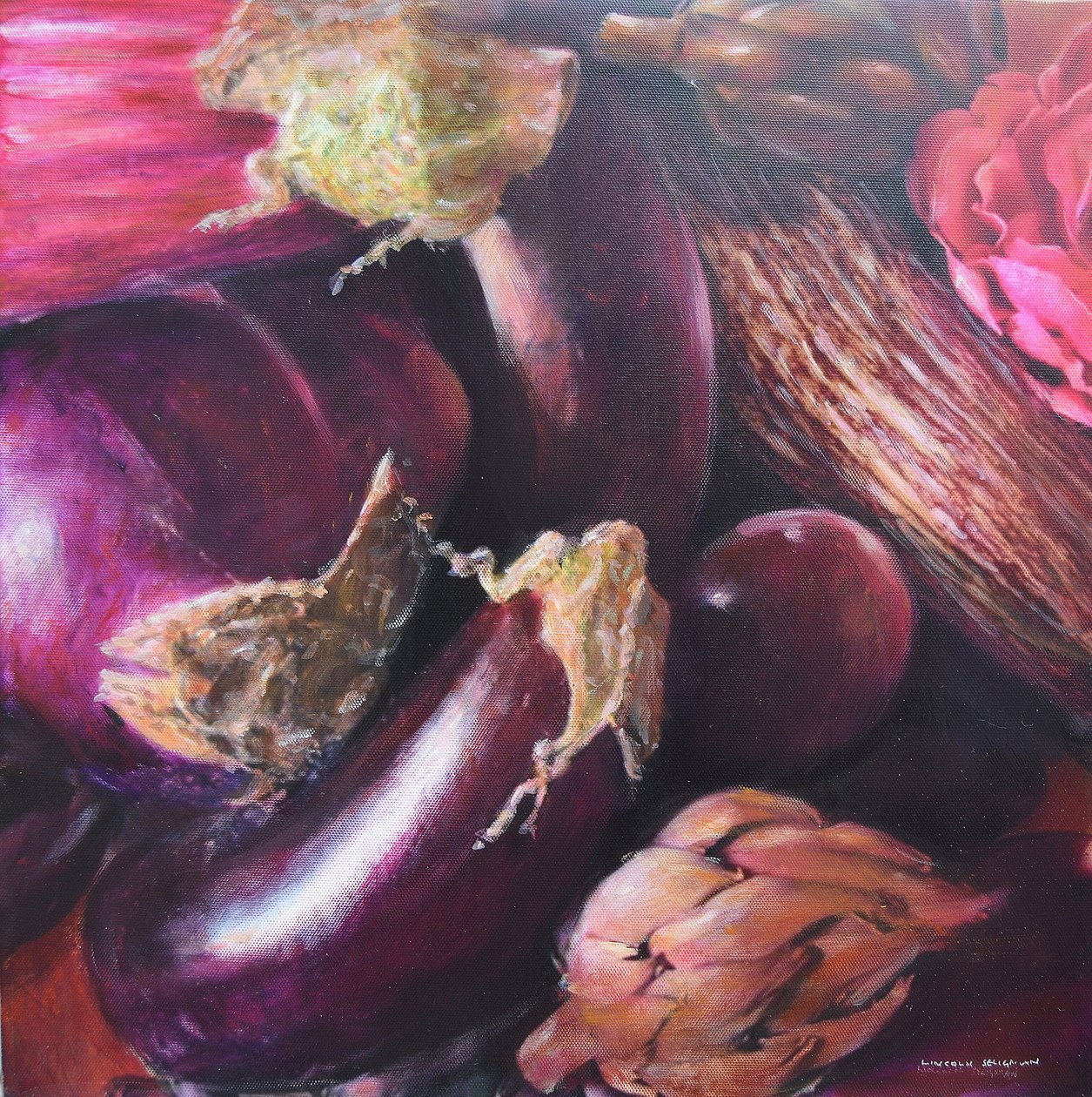 Stilleven, aubergine door Lincoln Seligman