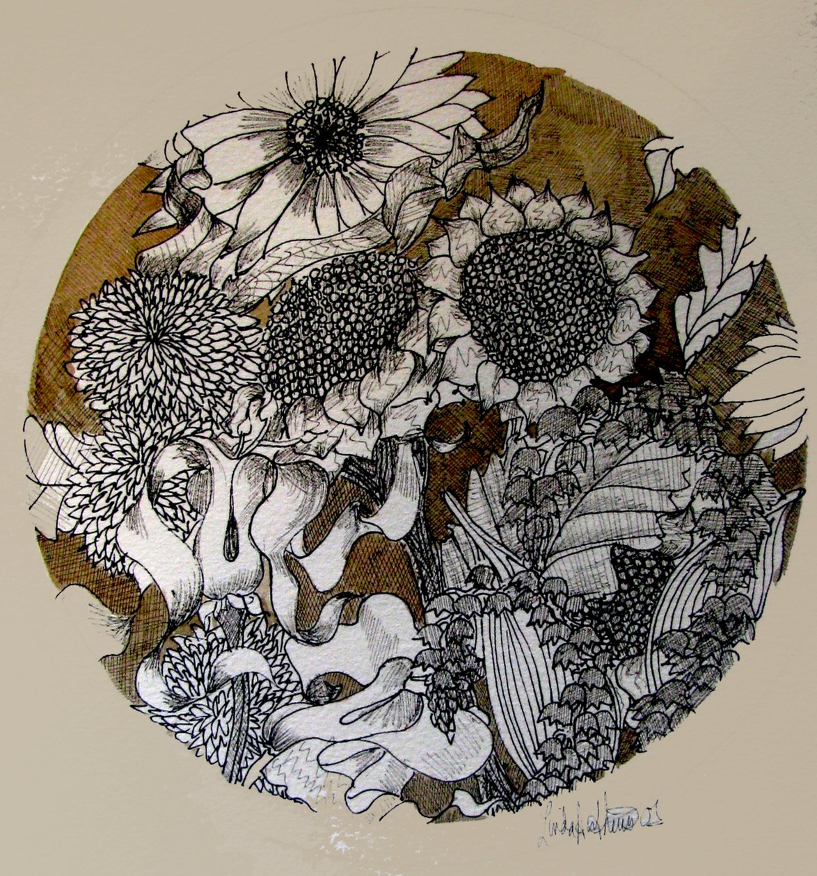 Inkttekening (Inkt, perkamentpapier) door linda arthurs