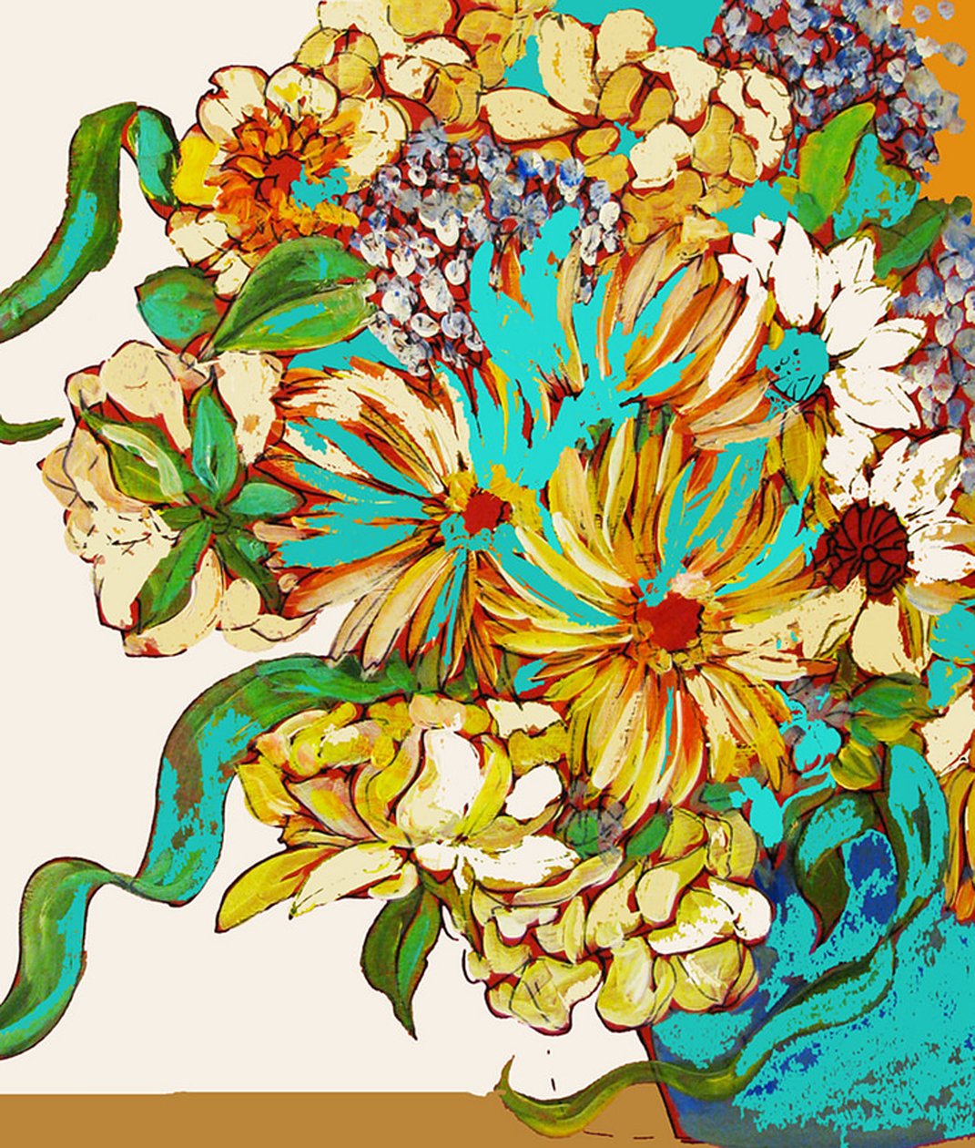 SPRING BOUQUET, 2016 (gemengde techniek) door linda arthurs